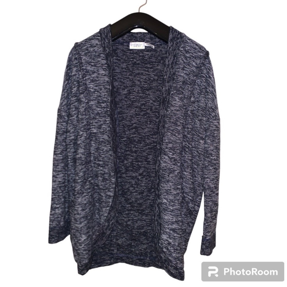 Urban outfitters open front cardigan medium out from under marled blue pockets